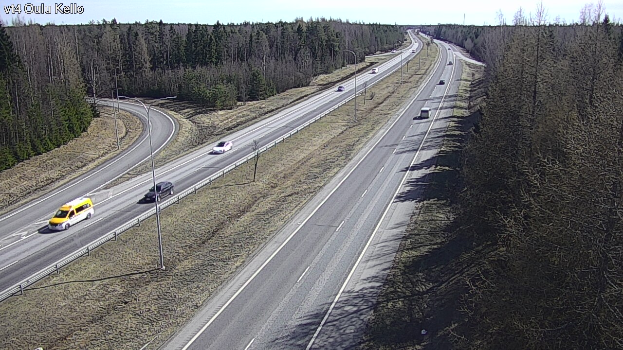 Weather Camera Image Väg 4 Uleåborg, Kello, Oulu, Pohjois-Pohjanmaa