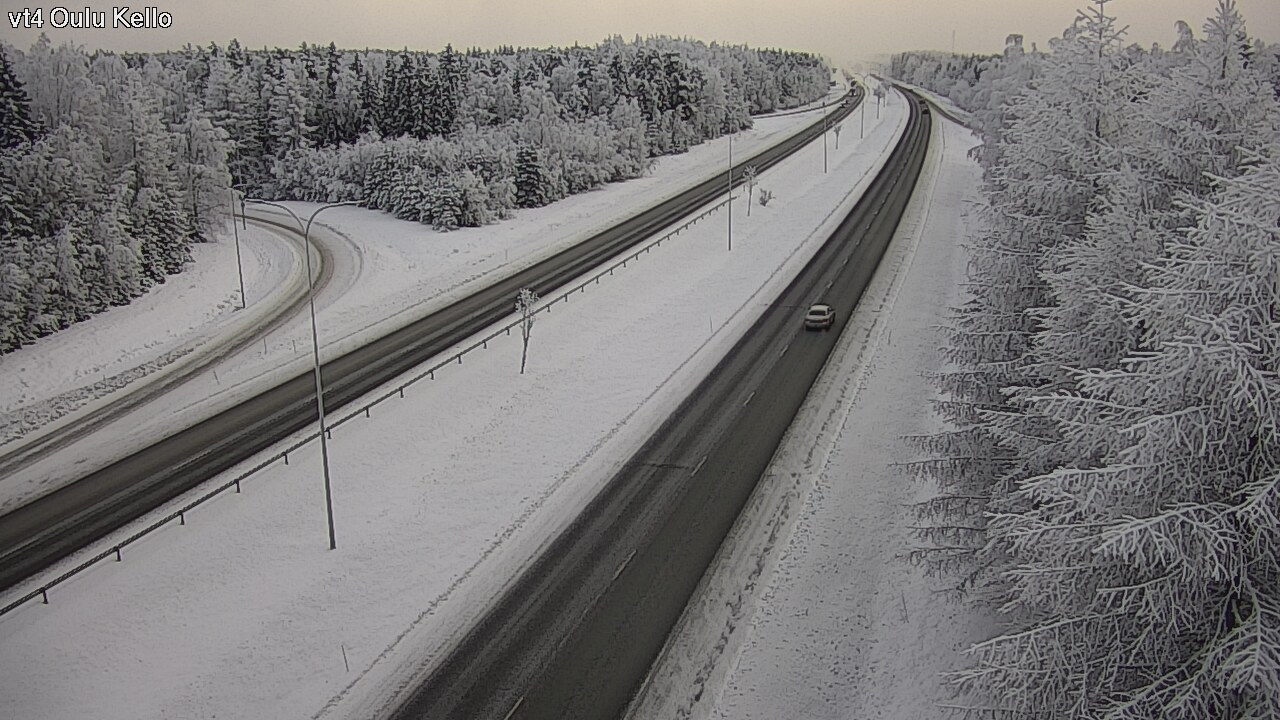 Weather Camera Image Väg 4 Uleåborg, Kello, Oulu, Pohjois-Pohjanmaa