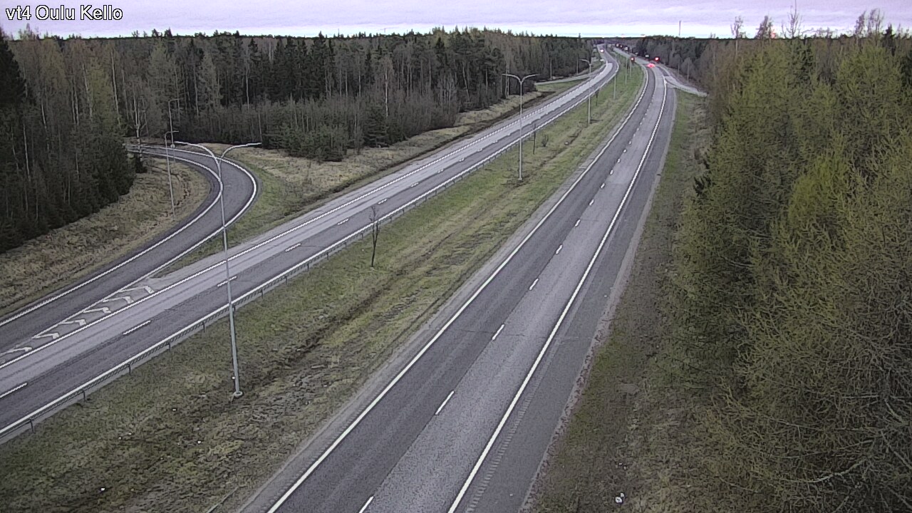 Weather Camera Image Väg 4 Uleåborg, Kello, Oulu, Pohjois-Pohjanmaa
