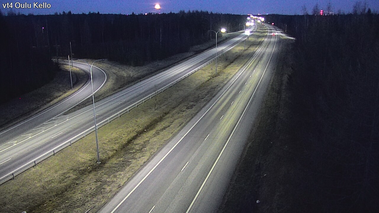 Weather Camera Image Väg 4 Uleåborg, Kello, Oulu, Pohjois-Pohjanmaa