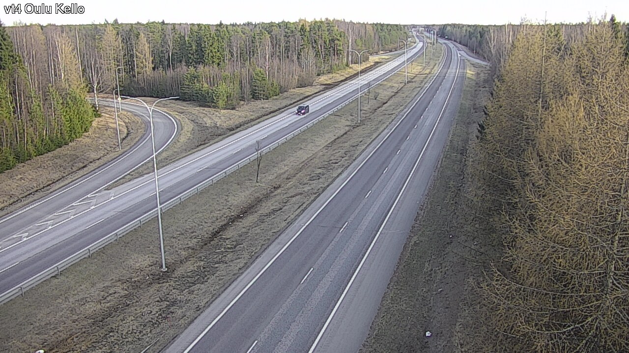 Weather Camera Image Väg 4 Uleåborg, Kello, Oulu, Pohjois-Pohjanmaa