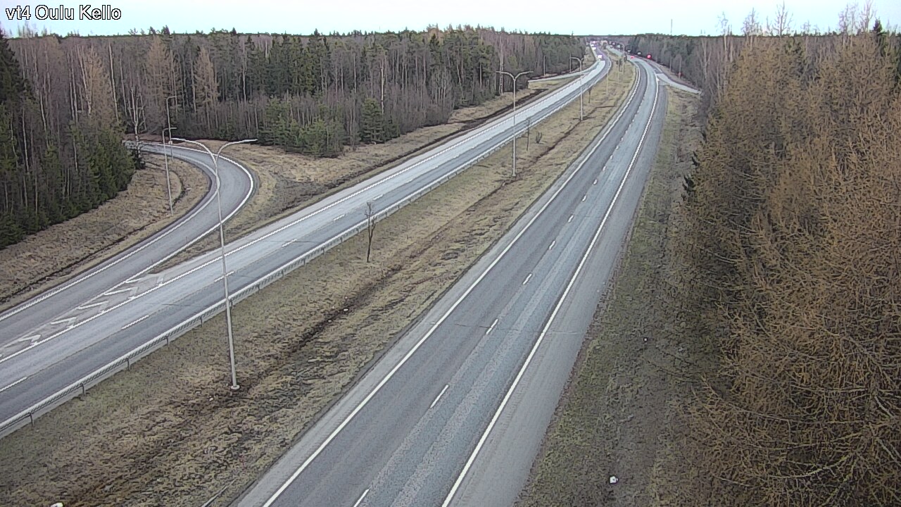 Weather Camera Image Väg 4 Uleåborg, Kello, Oulu, Pohjois-Pohjanmaa