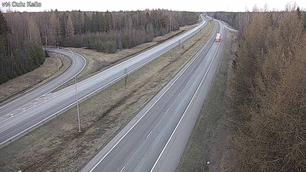 Weather Camera Image Väg 4 Uleåborg, Kello, Oulu, Pohjois-Pohjanmaa