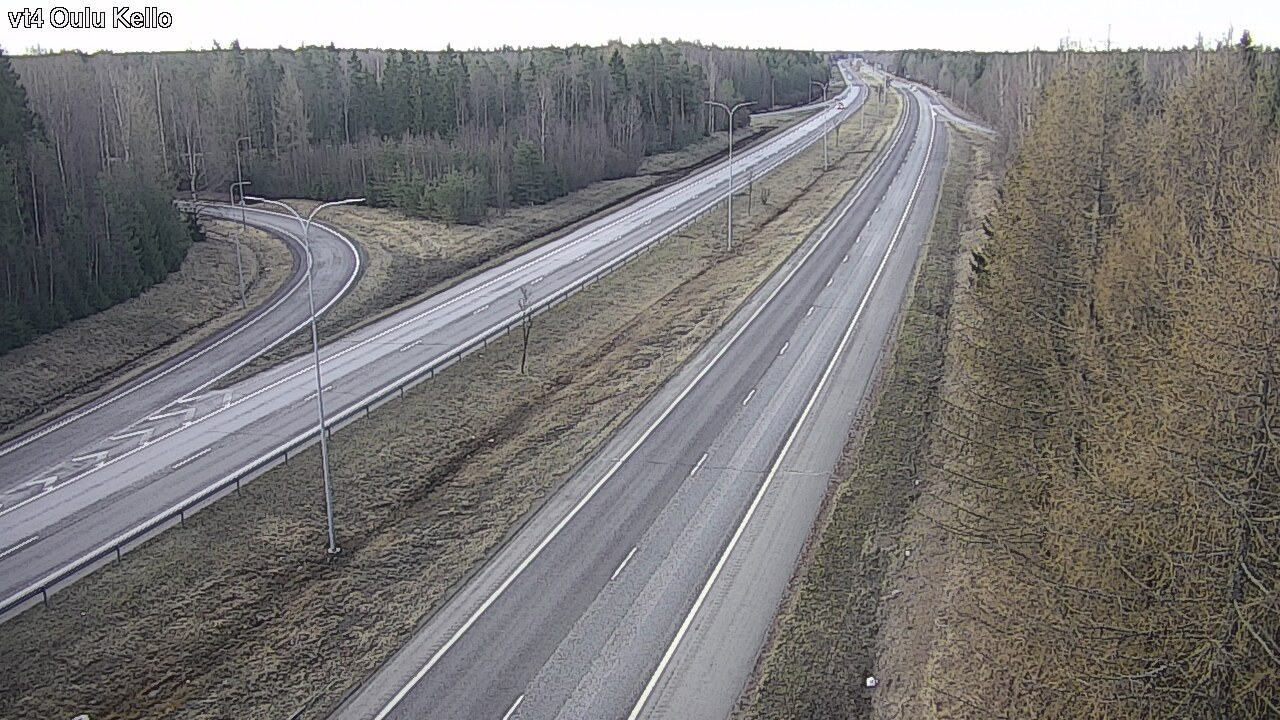 Weather Camera Image Väg 4 Uleåborg, Kello, Oulu, Pohjois-Pohjanmaa