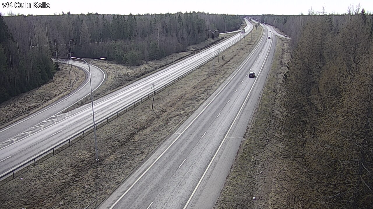 Weather Camera Image Väg 4 Uleåborg, Kello, Oulu, Pohjois-Pohjanmaa