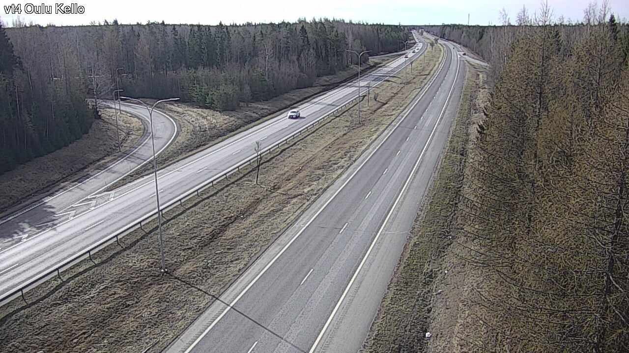 Weather Camera Image Väg 4 Uleåborg, Kello, Oulu, Pohjois-Pohjanmaa