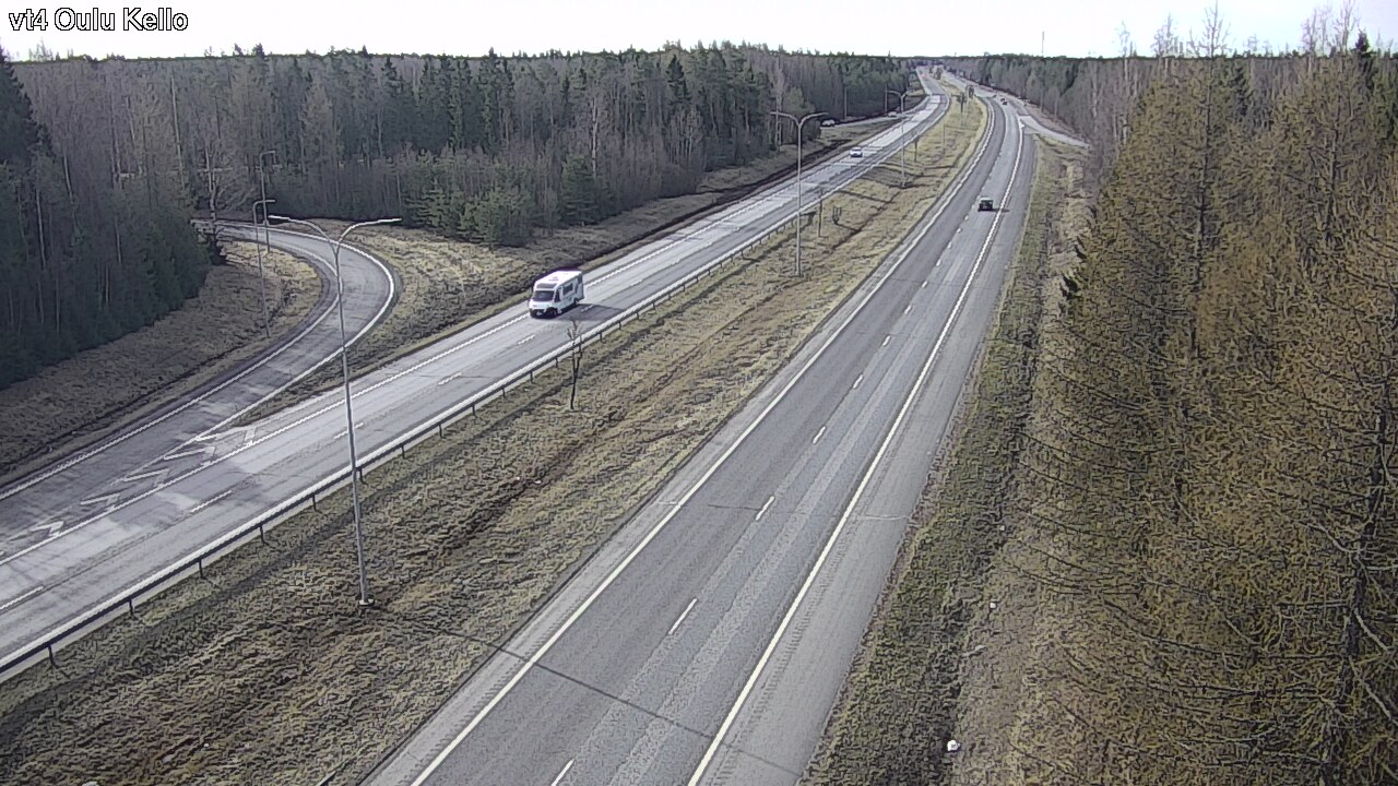 Weather Camera Image Väg 4 Uleåborg, Kello, Oulu, Pohjois-Pohjanmaa
