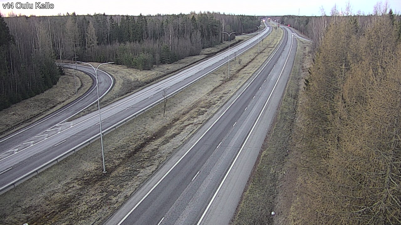 Weather Camera Image Väg 4 Uleåborg, Kello, Oulu, Pohjois-Pohjanmaa
