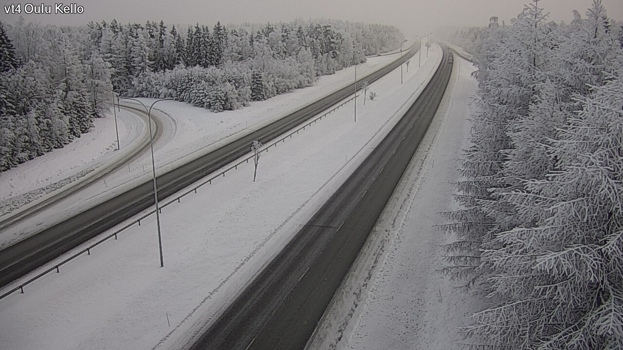 Weather Camera Image Väg 4 Uleåborg, Kello, Oulu, Pohjois-Pohjanmaa