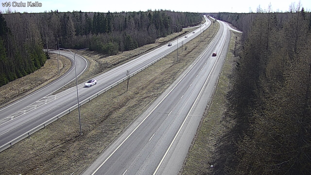 Weather Camera Image Väg 4 Uleåborg, Kello, Oulu, Pohjois-Pohjanmaa