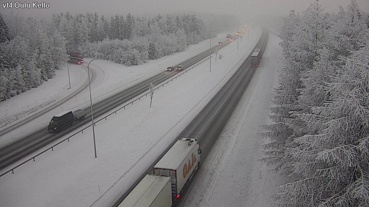 Weather Camera Image Väg 4 Uleåborg, Kello, Oulu, Pohjois-Pohjanmaa