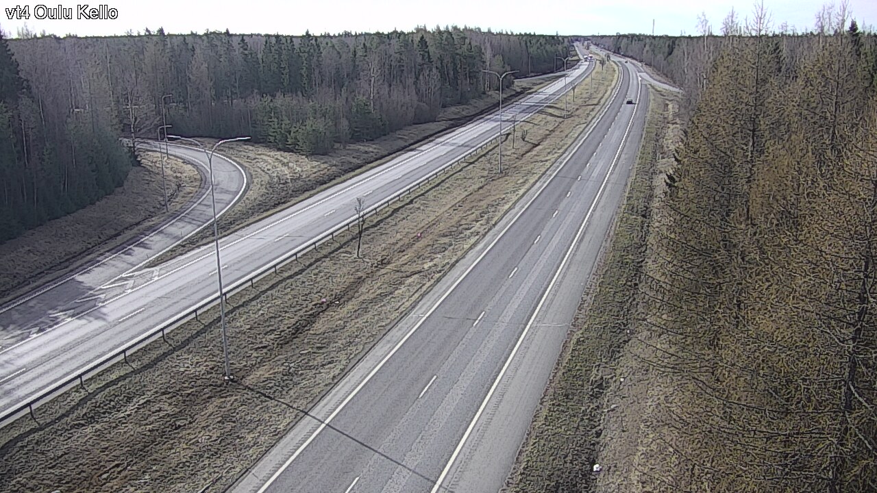 Weather Camera Image Väg 4 Uleåborg, Kello, Oulu, Pohjois-Pohjanmaa