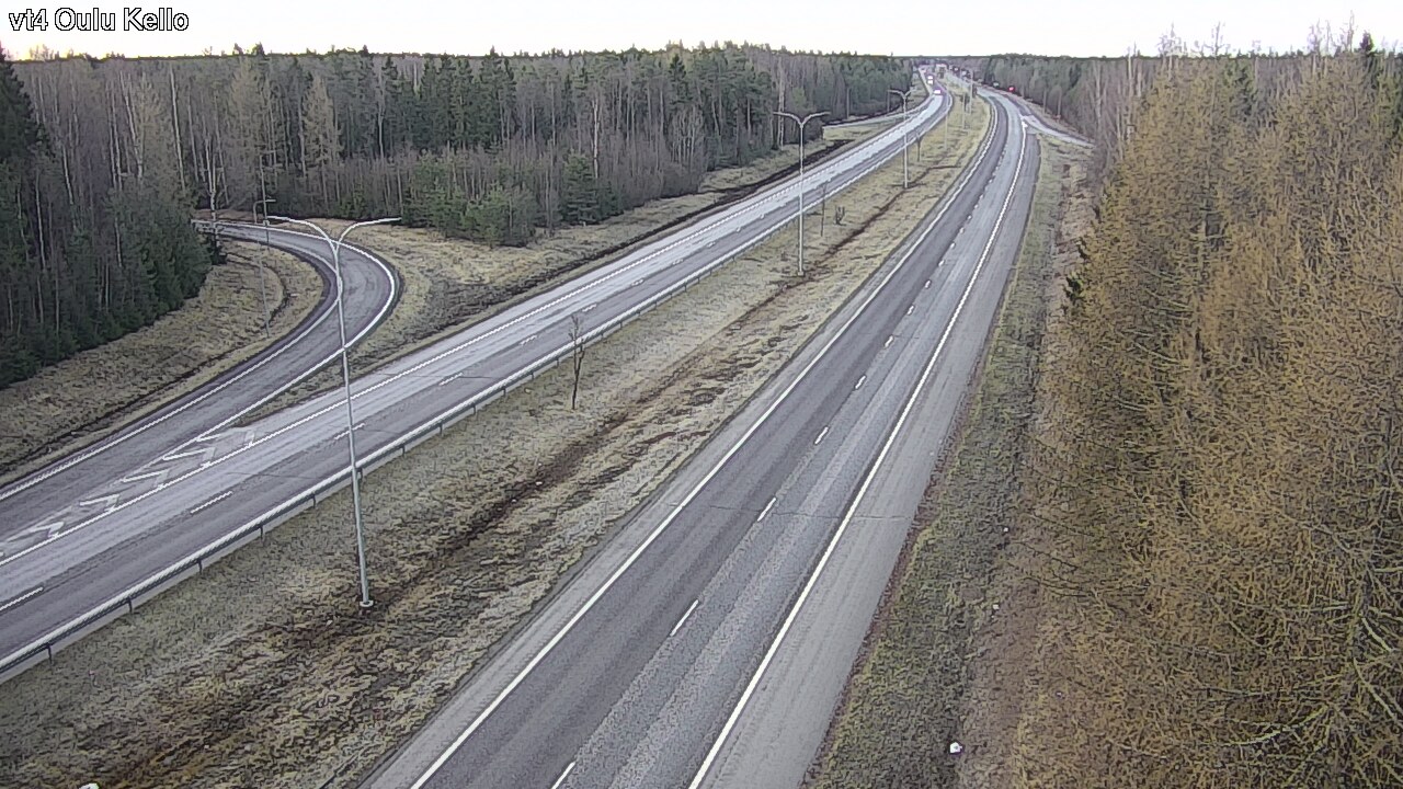 Weather Camera Image Väg 4 Uleåborg, Kello, Oulu, Pohjois-Pohjanmaa