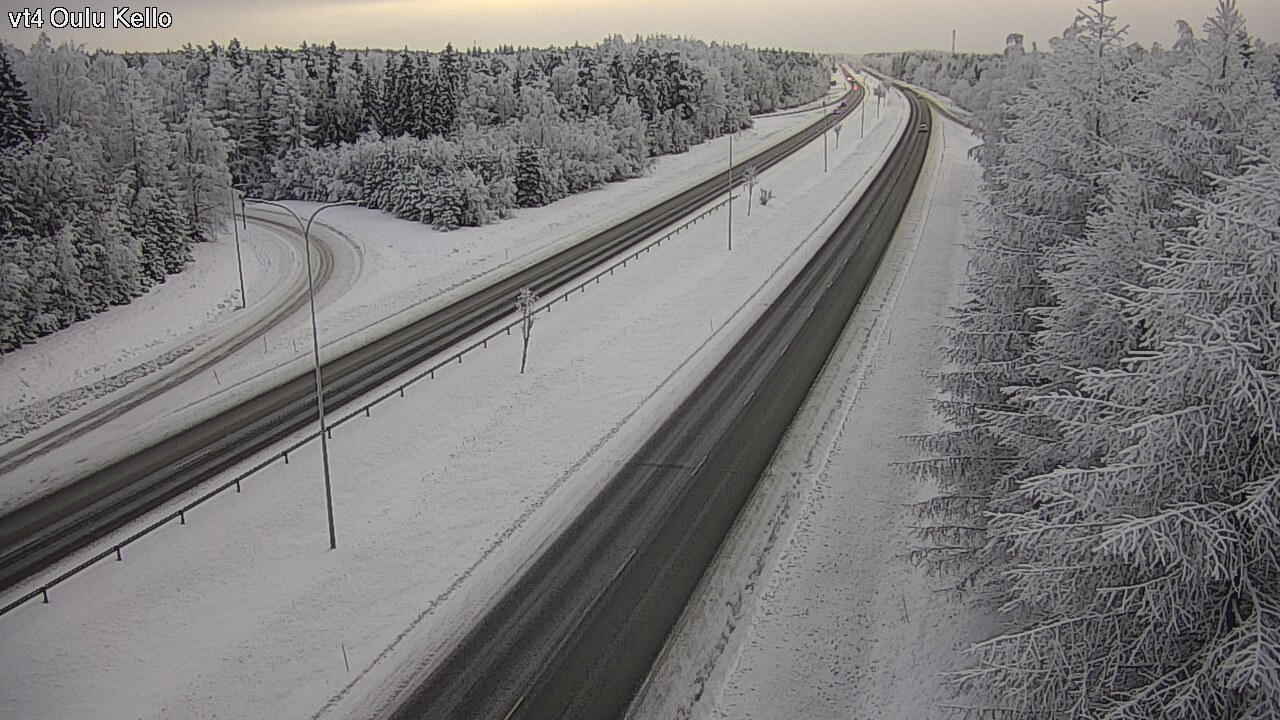 Weather Camera Image Väg 4 Uleåborg, Kello, Oulu, Pohjois-Pohjanmaa