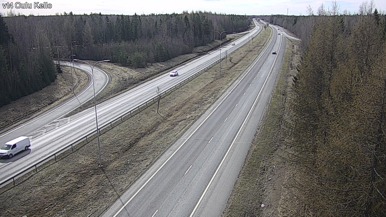 Weather Camera Image Väg 4 Uleåborg, Kello, Oulu, Pohjois-Pohjanmaa