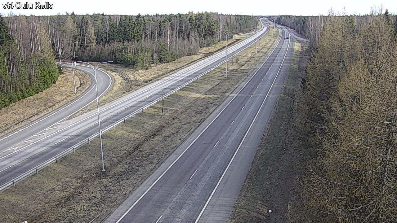 Weather Camera Image Väg 4 Uleåborg, Kello, Oulu, Pohjois-Pohjanmaa