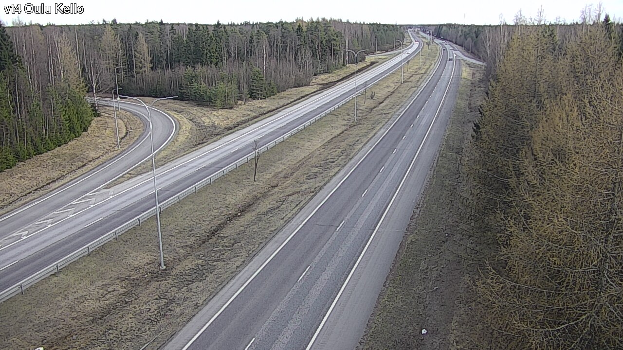 Weather Camera Image Väg 4 Uleåborg, Kello, Oulu, Pohjois-Pohjanmaa