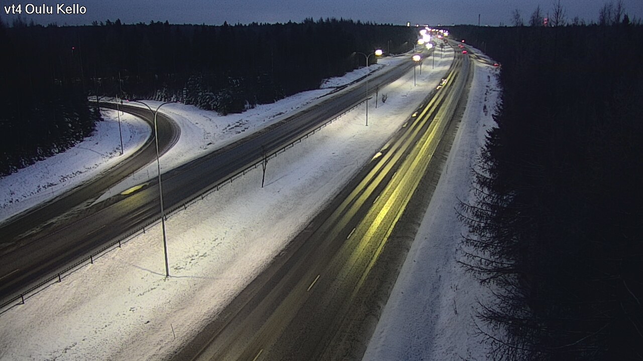 Weather Camera Image Väg 4 Uleåborg, Kello, Oulu, Pohjois-Pohjanmaa