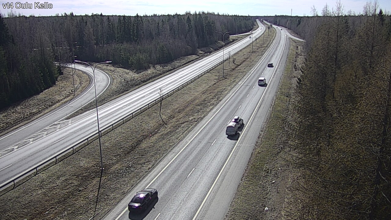 Weather Camera Image Väg 4 Uleåborg, Kello, Oulu, Pohjois-Pohjanmaa