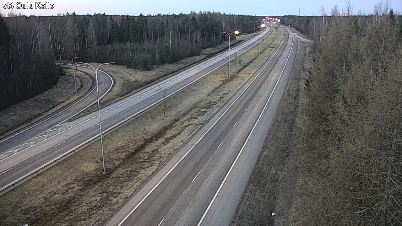 Weather Camera Image Väg 4 Uleåborg, Kello, Oulu, Pohjois-Pohjanmaa