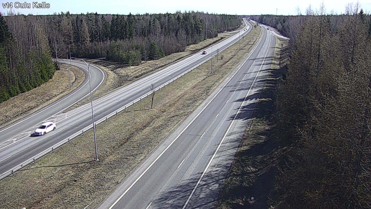 Weather Camera Image Väg 4 Uleåborg, Kello, Oulu, Pohjois-Pohjanmaa