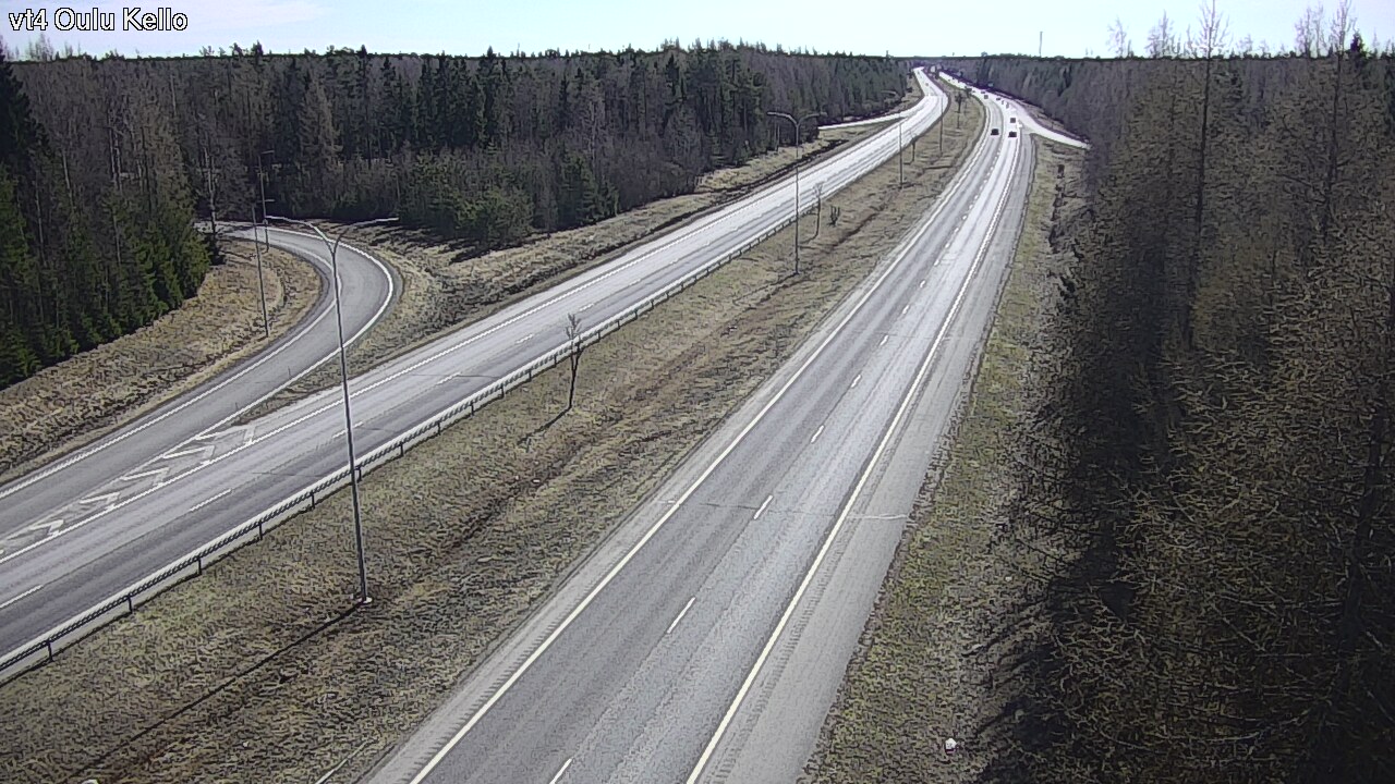 Weather Camera Image Väg 4 Uleåborg, Kello, Oulu, Pohjois-Pohjanmaa