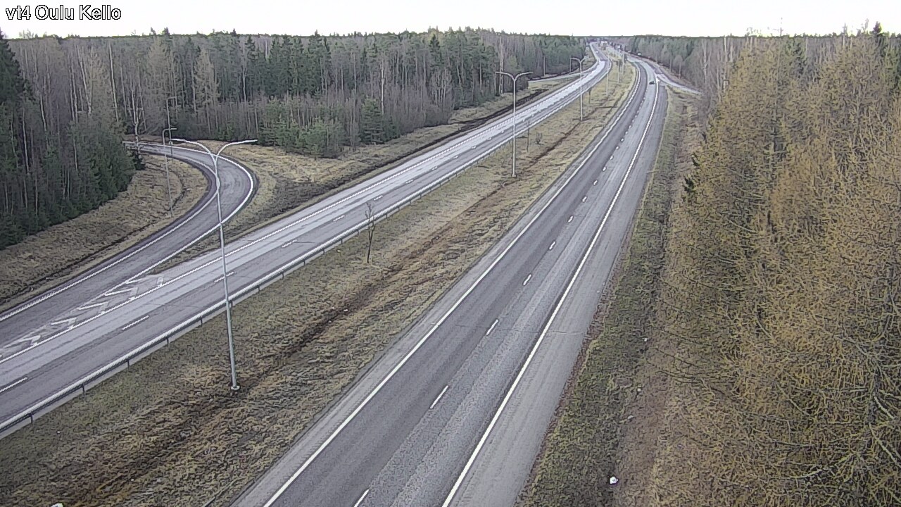 Weather Camera Image Väg 4 Uleåborg, Kello, Oulu, Pohjois-Pohjanmaa