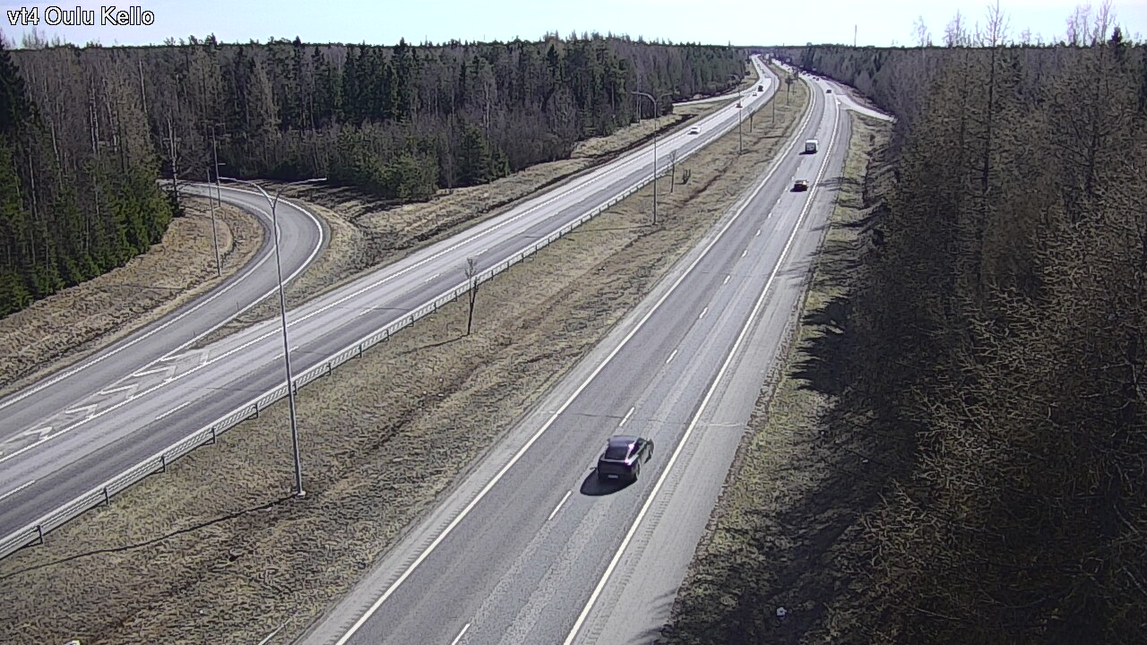 Weather Camera Image Väg 4 Uleåborg, Kello, Oulu, Pohjois-Pohjanmaa