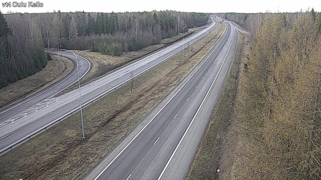 Weather Camera Image Väg 4 Uleåborg, Kello, Oulu, Pohjois-Pohjanmaa