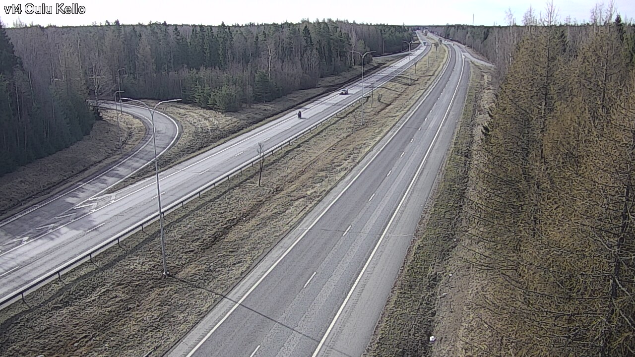 Weather Camera Image Väg 4 Uleåborg, Kello, Oulu, Pohjois-Pohjanmaa