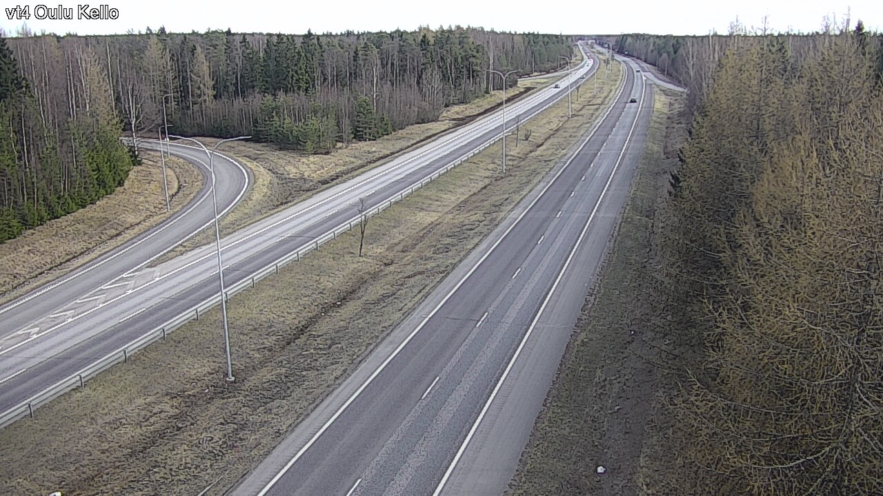 Weather Camera Image Väg 4 Uleåborg, Kello, Oulu, Pohjois-Pohjanmaa