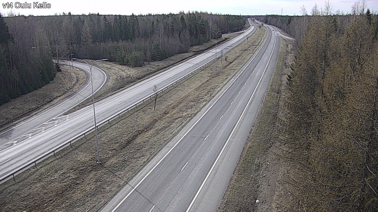 Weather Camera Image Väg 4 Uleåborg, Kello, Oulu, Pohjois-Pohjanmaa