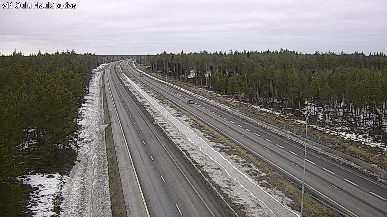 Weather Camera Image Väg 4 Oleåborg, Haukipudas, Oulu, Pohjois-Pohjanmaa
