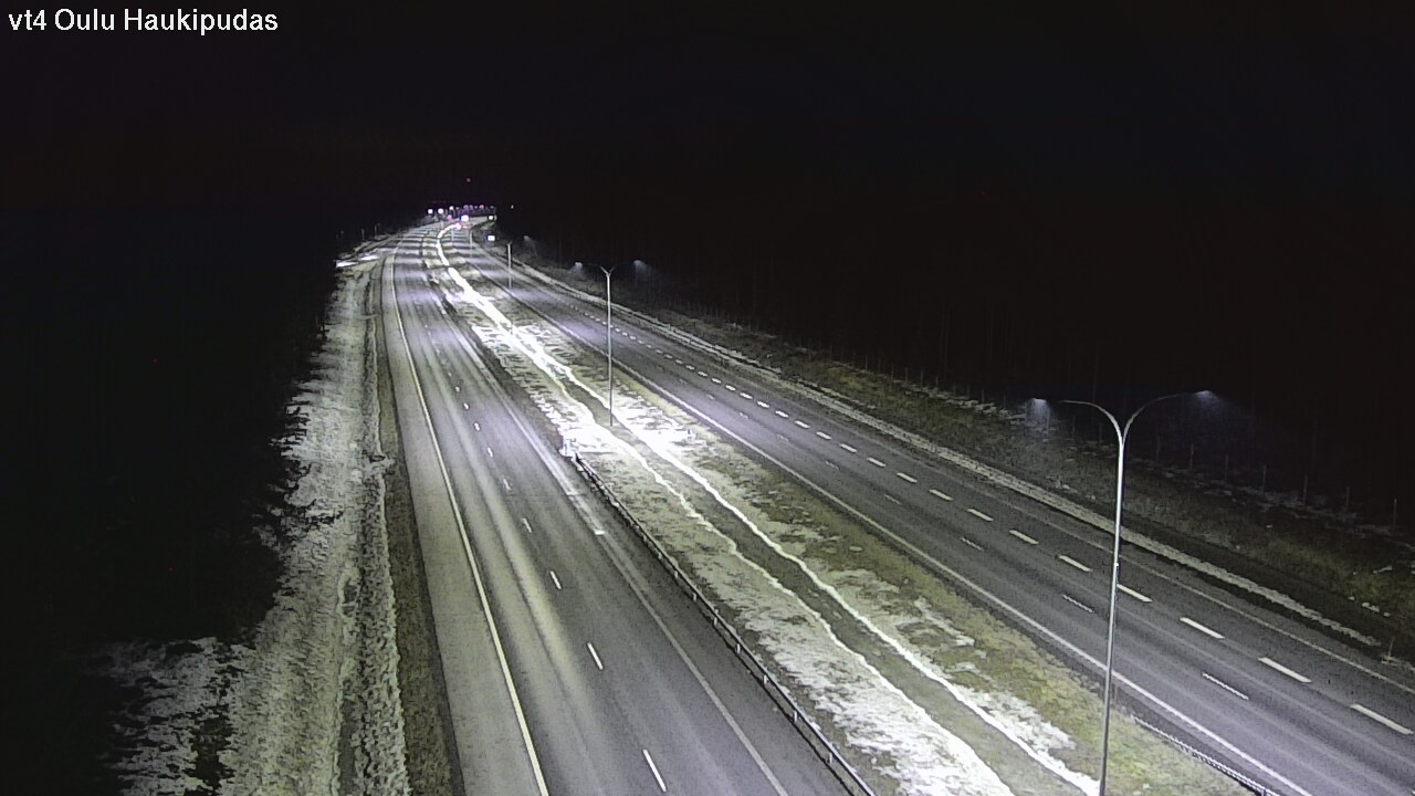 Weather Camera Image Väg 4 Oleåborg, Haukipudas, Oulu, Pohjois-Pohjanmaa