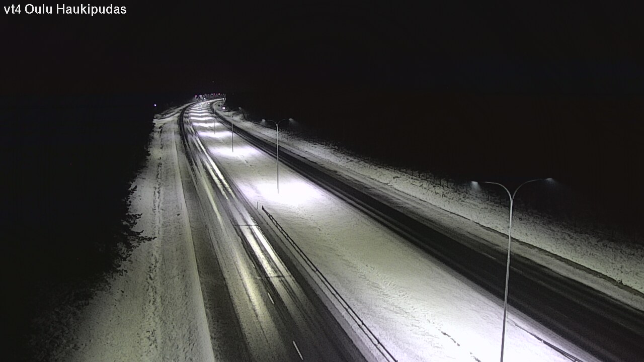 Weather Camera Image Väg 4 Oleåborg, Haukipudas, Oulu, Pohjois-Pohjanmaa