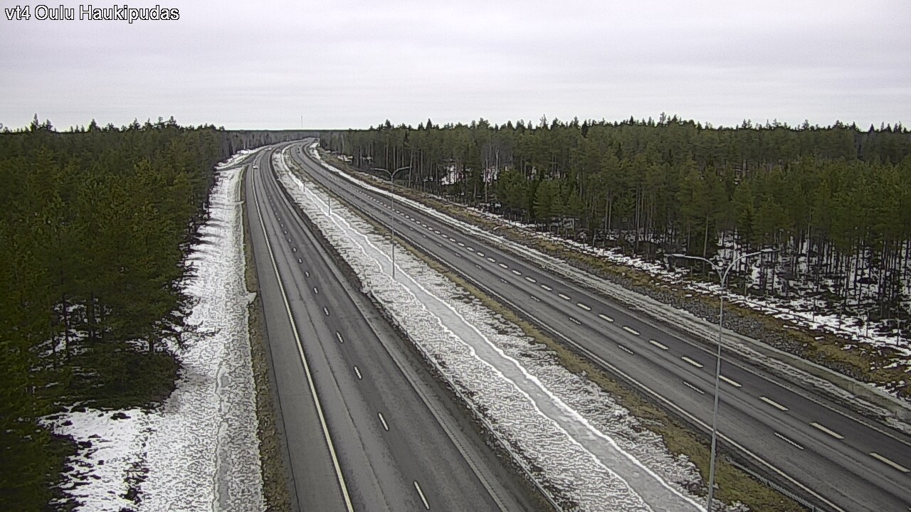 Weather Camera Image Road 4 Oulu, Haukipudas, Oulu, Pohjois-Pohjanmaa