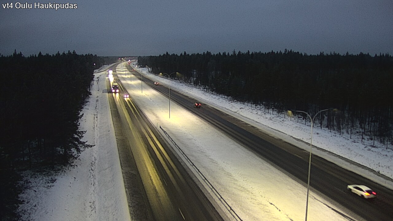Weather Camera Image Väg 4 Oleåborg, Haukipudas, Oulu, Pohjois-Pohjanmaa
