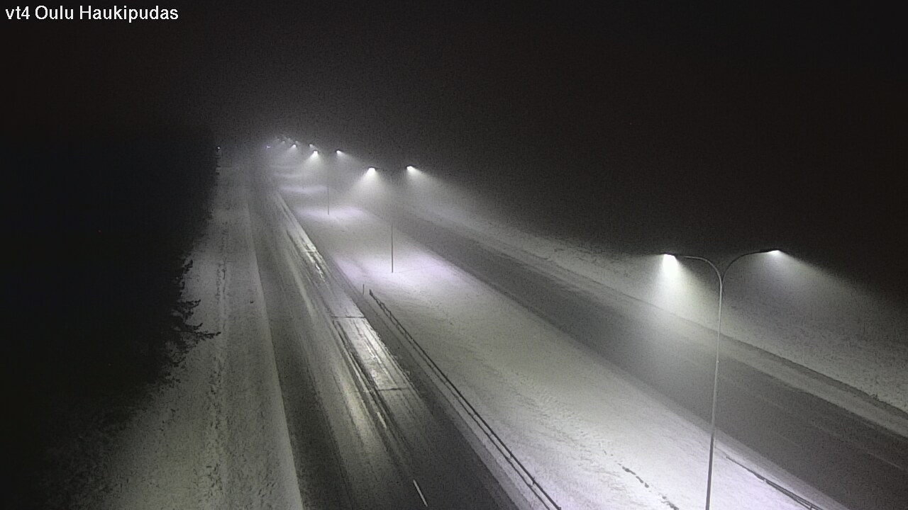 Weather Camera Image Väg 4 Oleåborg, Haukipudas, Oulu, Pohjois-Pohjanmaa