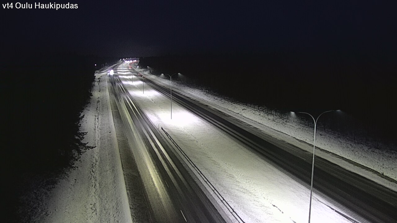 Weather Camera Image Väg 4 Oleåborg, Haukipudas, Oulu, Pohjois-Pohjanmaa
