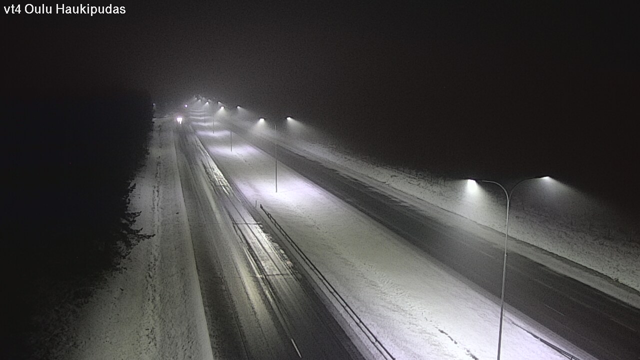 Weather Camera Image Väg 4 Oleåborg, Haukipudas, Oulu, Pohjois-Pohjanmaa