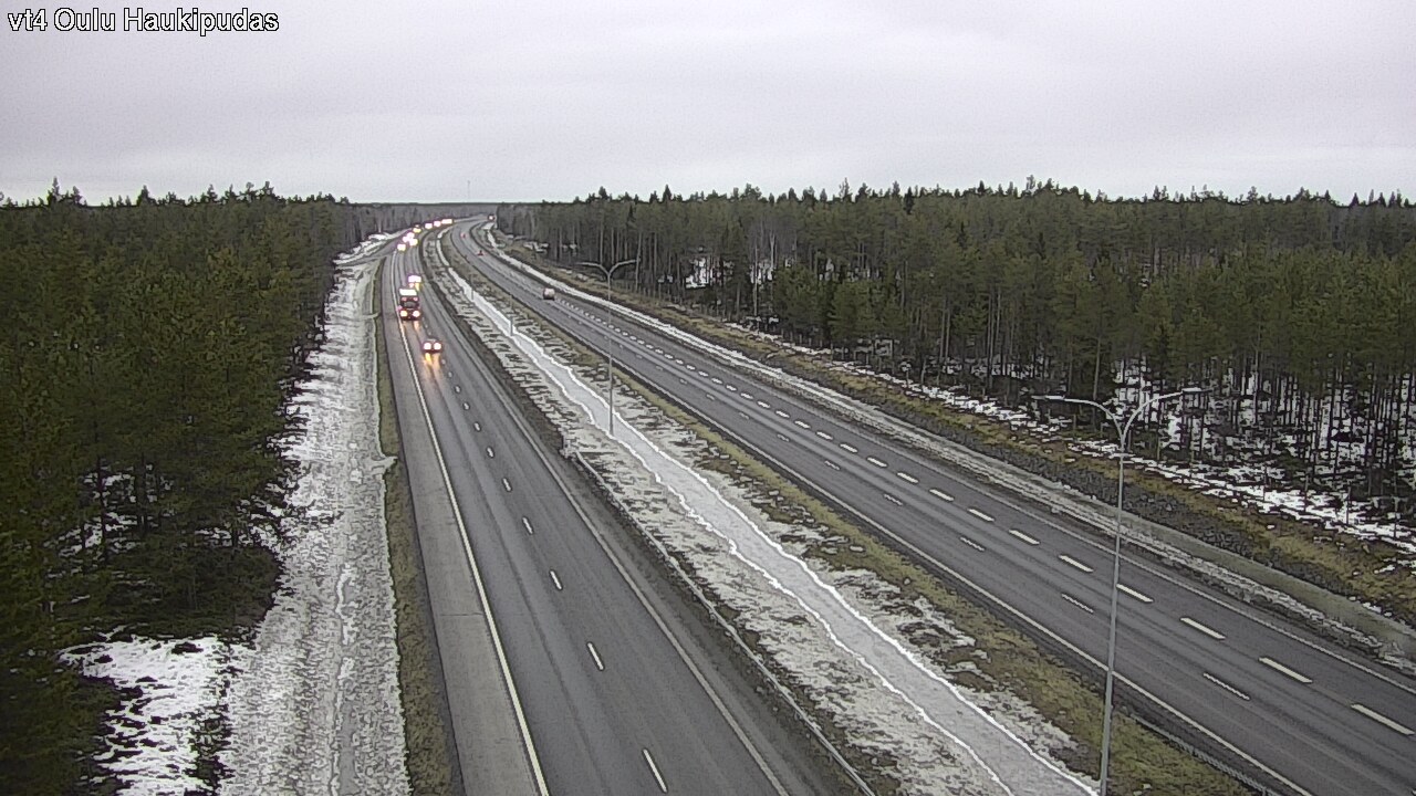 Weather Camera Image Väg 4 Oleåborg, Haukipudas, Oulu, Pohjois-Pohjanmaa