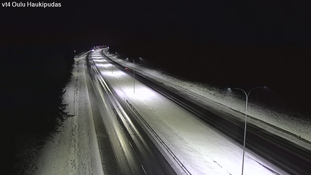 Weather Camera Image Väg 4 Oleåborg, Haukipudas, Oulu, Pohjois-Pohjanmaa