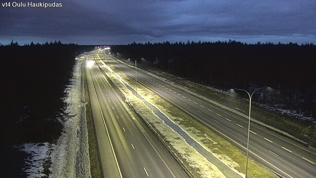 Weather Camera Image Väg 4 Oleåborg, Haukipudas, Oulu, Pohjois-Pohjanmaa