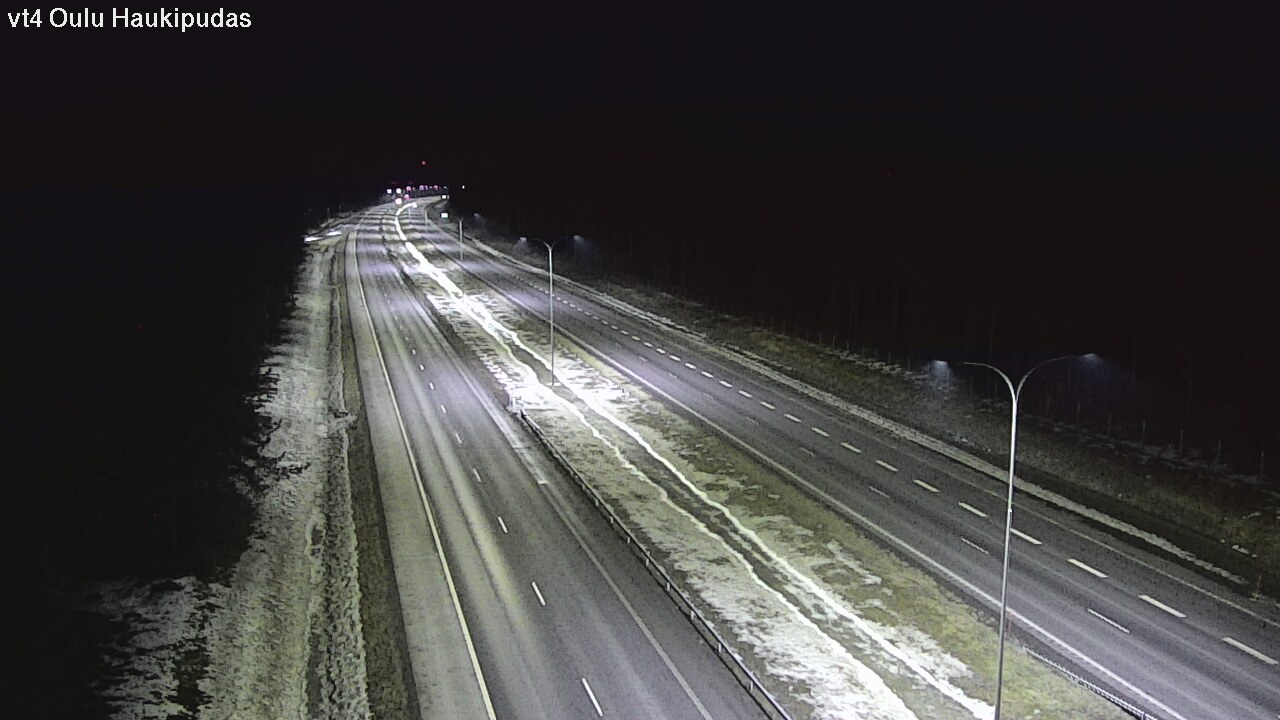 Weather Camera Image Väg 4 Oleåborg, Haukipudas, Oulu, Pohjois-Pohjanmaa