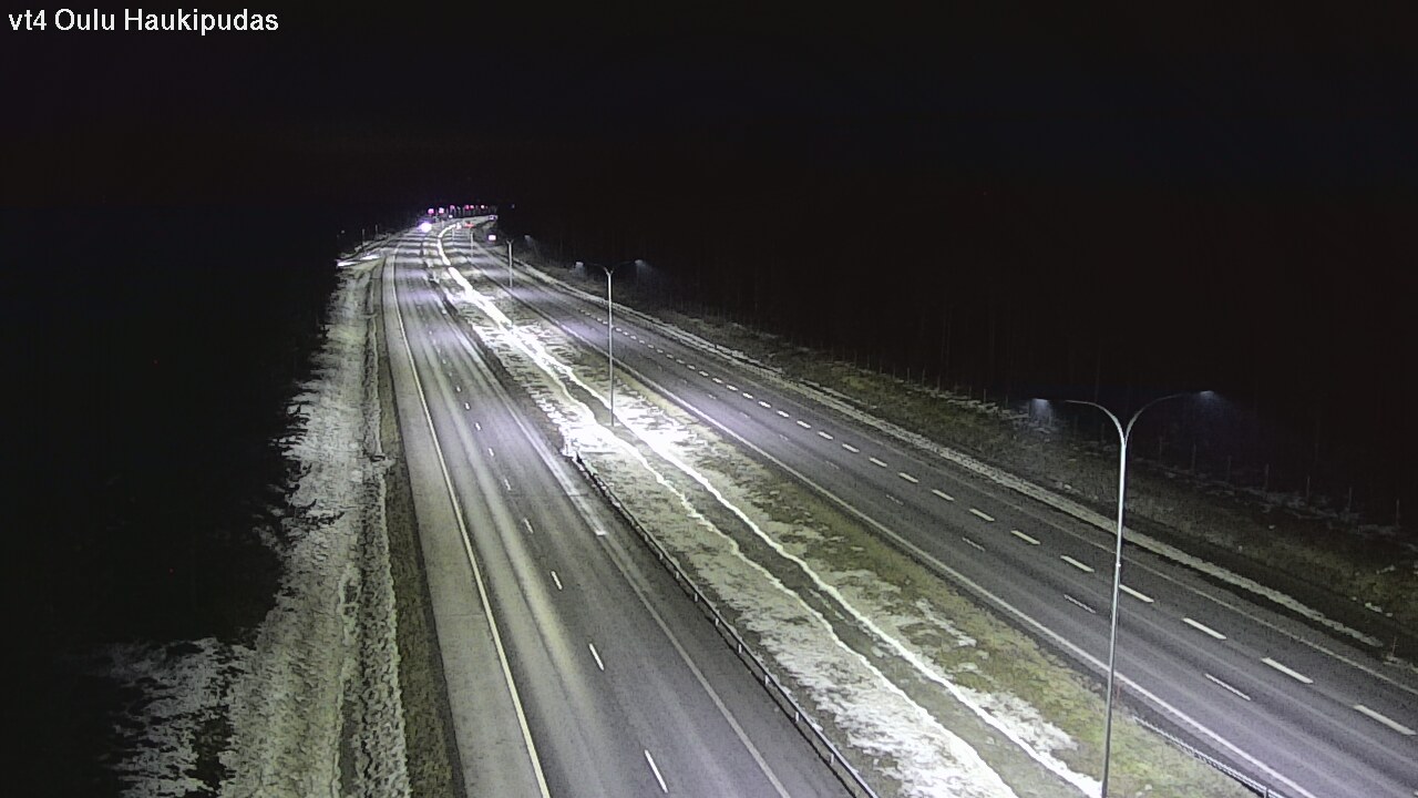 Weather Camera Image Väg 4 Oleåborg, Haukipudas, Oulu, Pohjois-Pohjanmaa