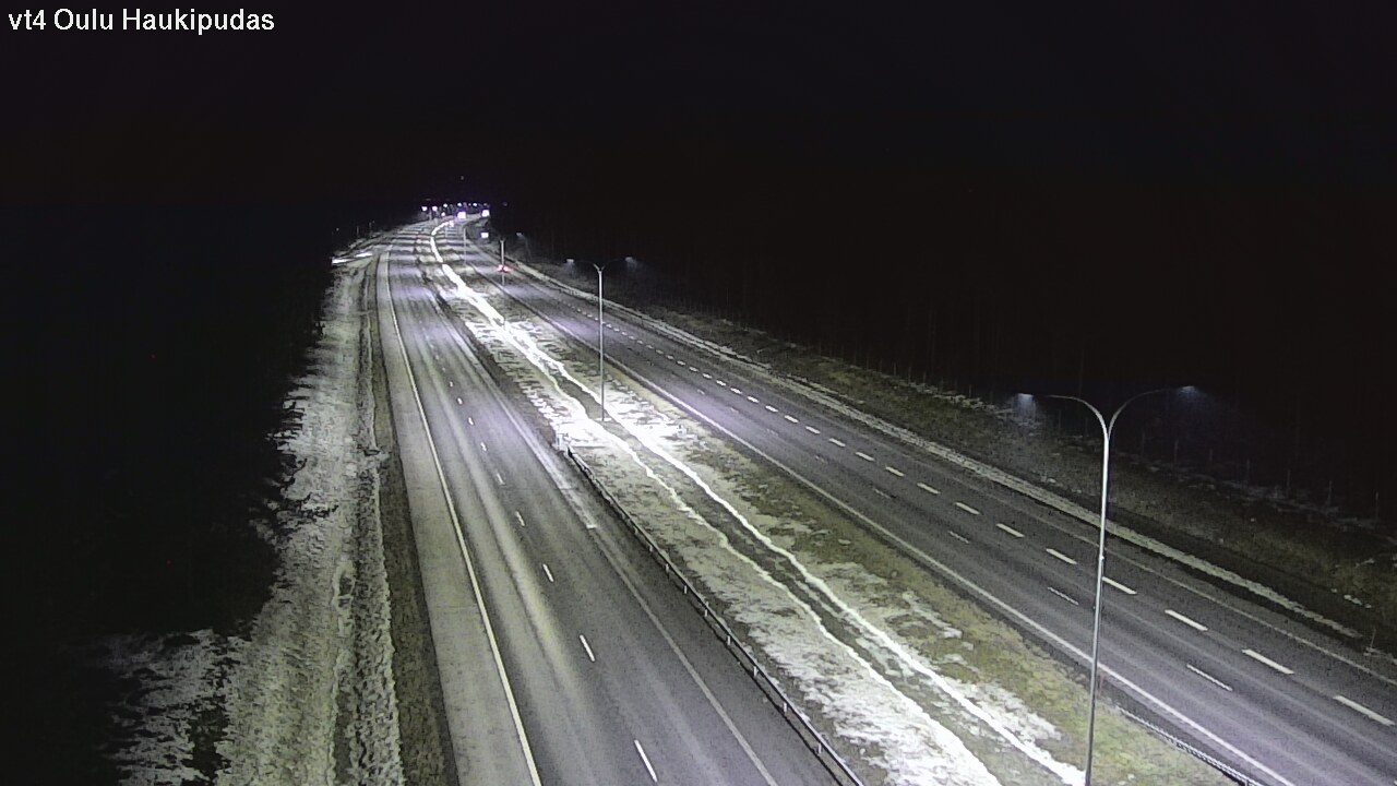 Weather Camera Image Väg 4 Oleåborg, Haukipudas, Oulu, Pohjois-Pohjanmaa