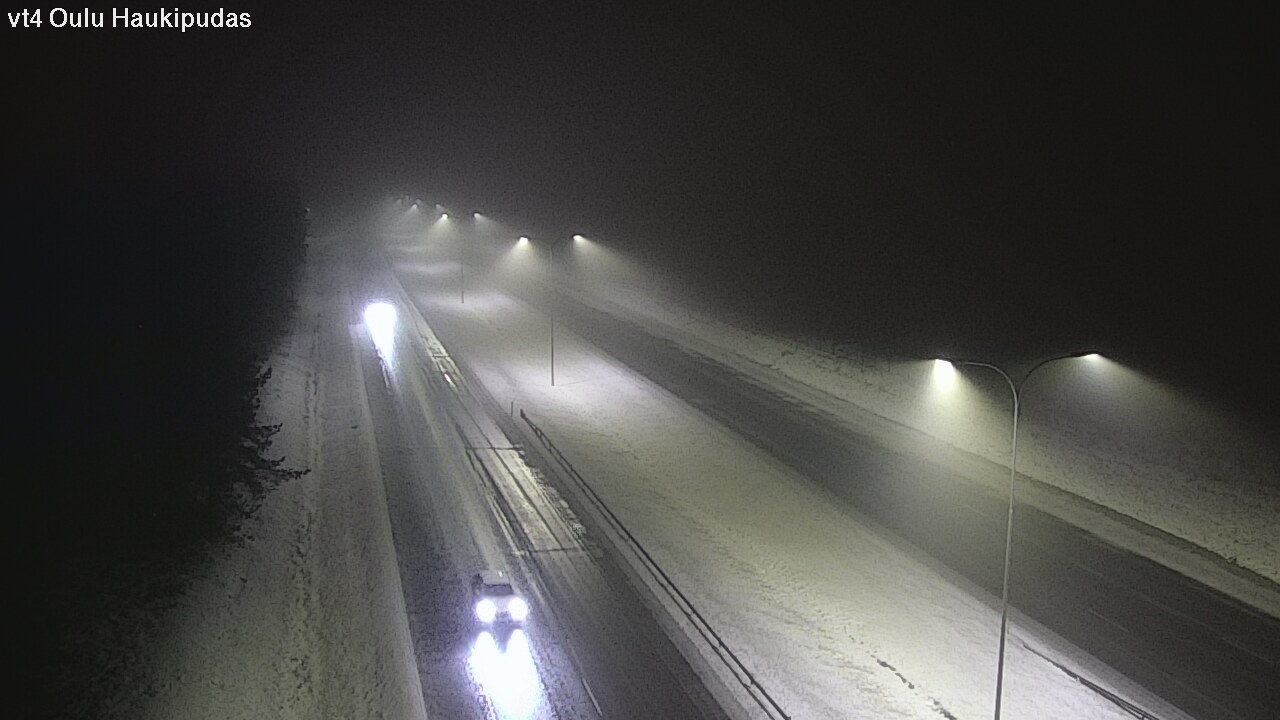 Weather Camera Image Väg 4 Oleåborg, Haukipudas, Oulu, Pohjois-Pohjanmaa