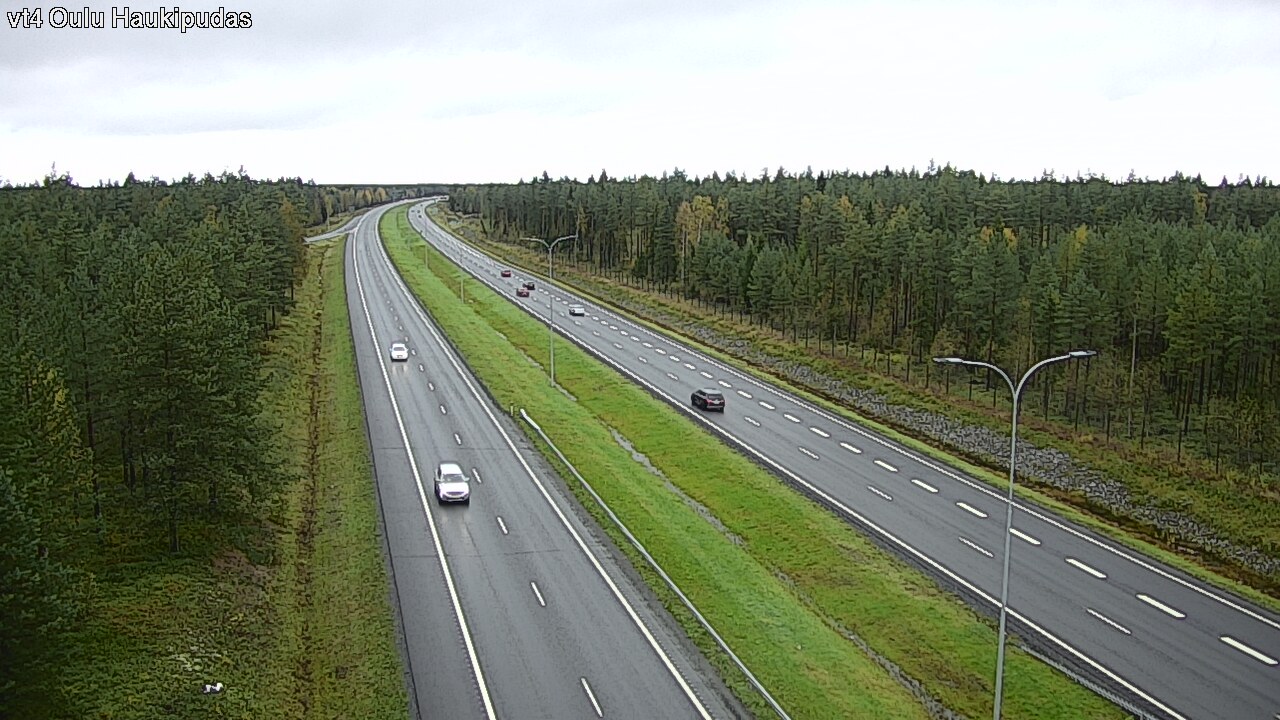 Weather Camera Image Väg 4 Oleåborg, Haukipudas, Oulu, Pohjois-Pohjanmaa