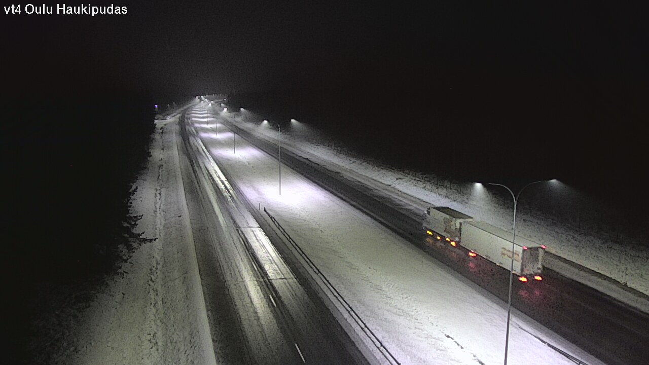 Weather Camera Image Väg 4 Oleåborg, Haukipudas, Oulu, Pohjois-Pohjanmaa