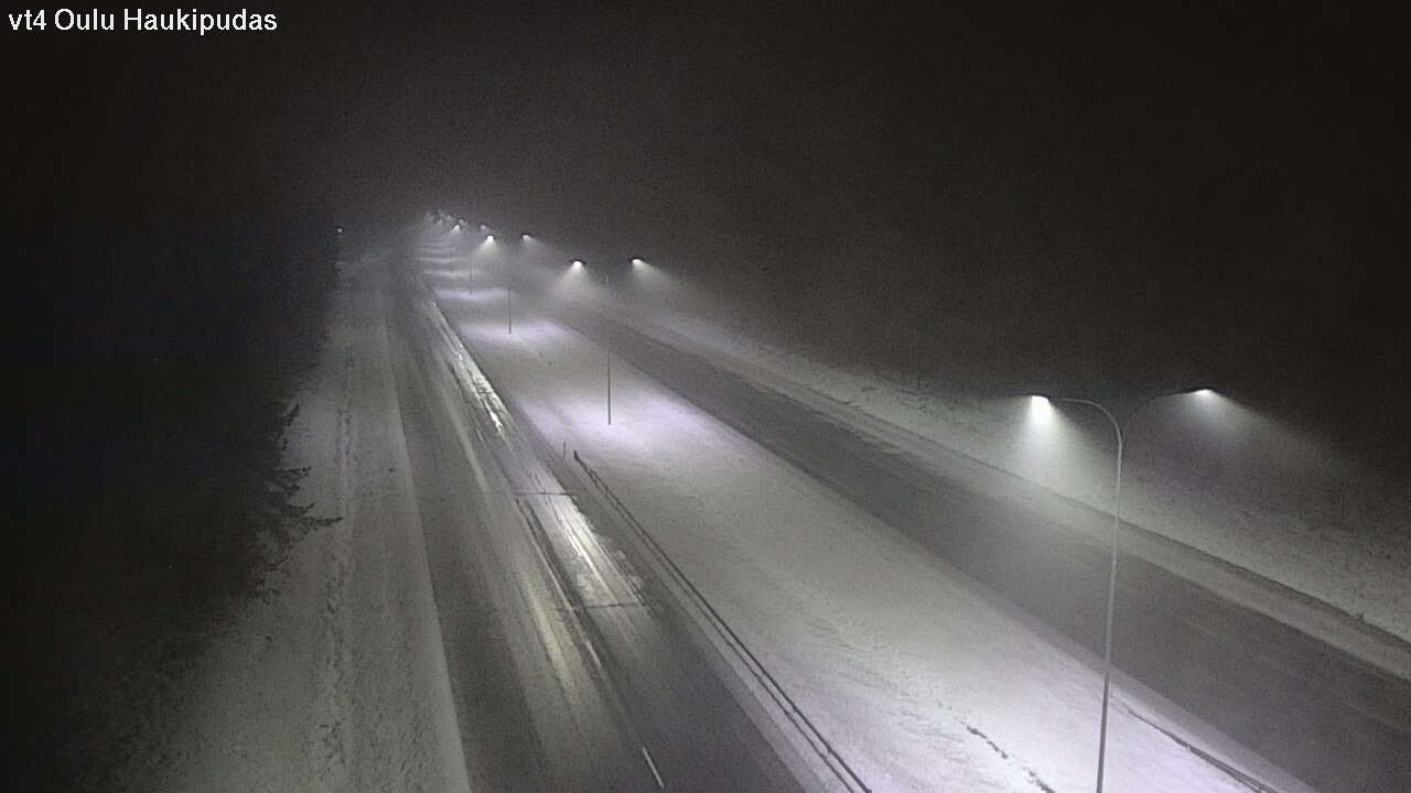 Weather Camera Image Väg 4 Oleåborg, Haukipudas, Oulu, Pohjois-Pohjanmaa
